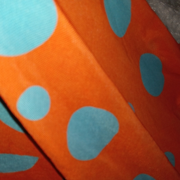 Orange & Blue polka dot strapless tankini - Picture 3 of 7